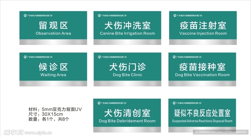 狂犬病暴露后预防处置门牌
