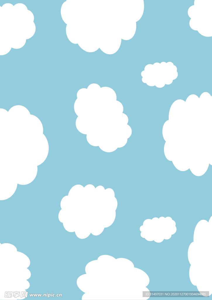 蓝色天空云朵背景