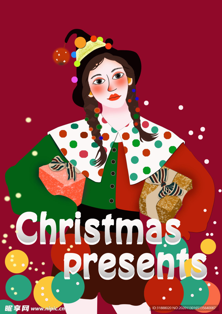 时尚插画圣诞节