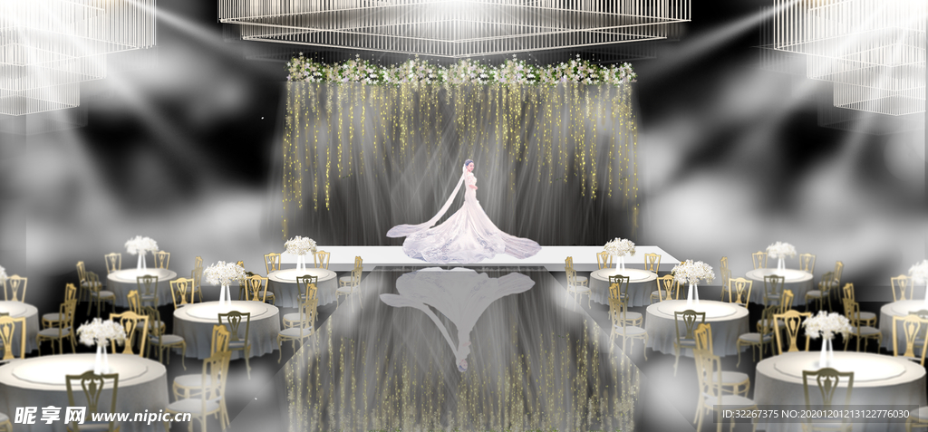 主题婚礼宴会背景