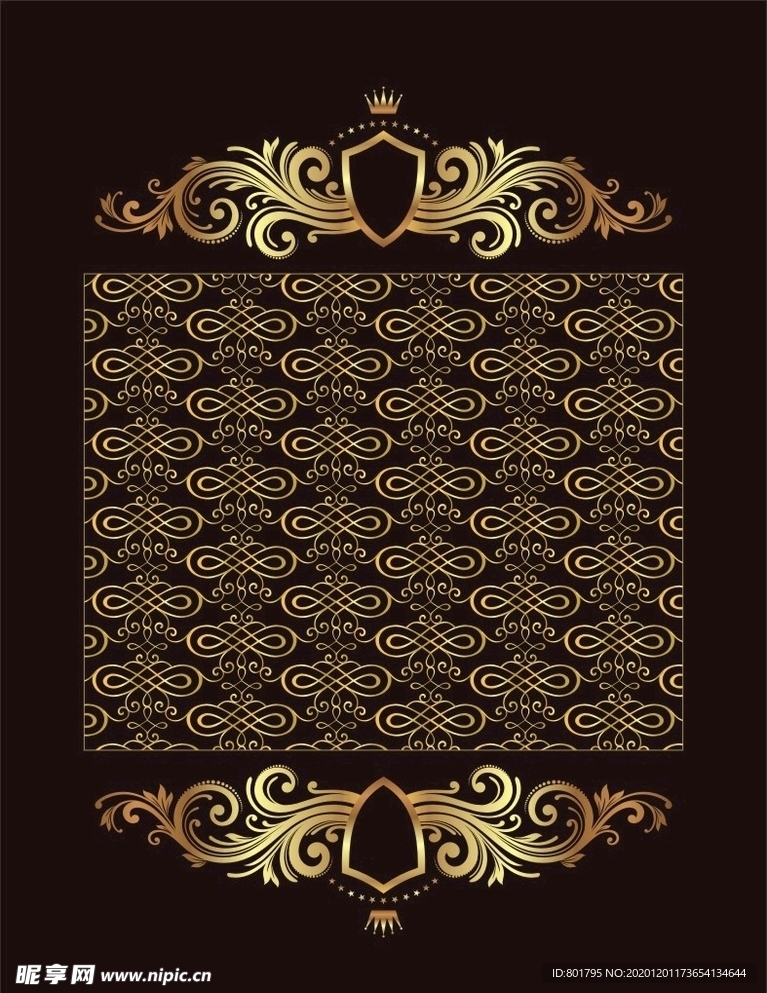 欧式花纹 底纹 皇冠 古典