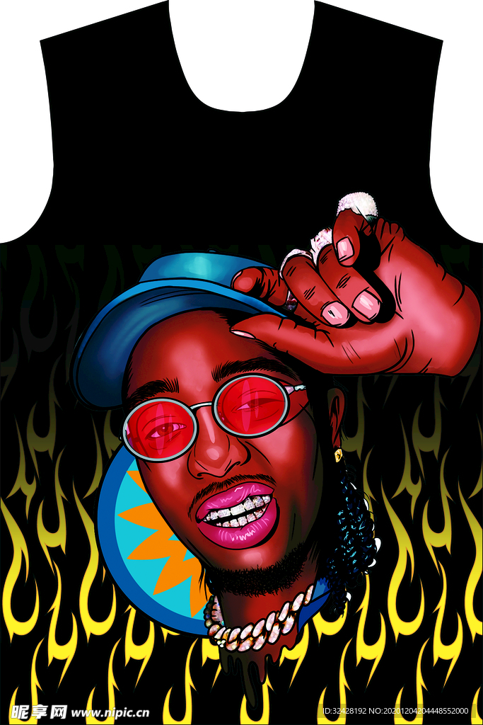 嘻哈 男装 印花