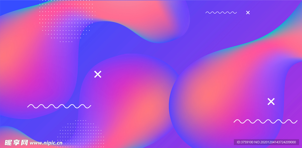 矢量绚丽几何抽象艺术线条