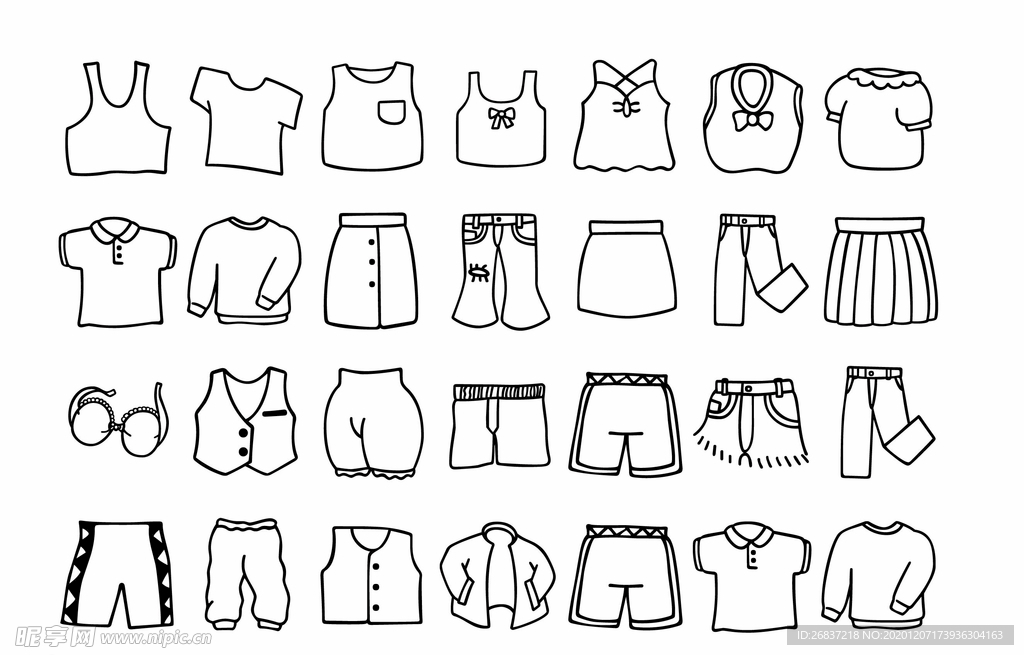 衣服简笔画