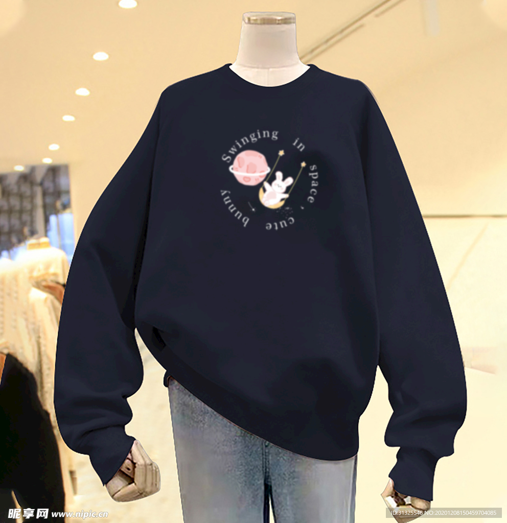 T恤印花 服装印花 太空 兔子