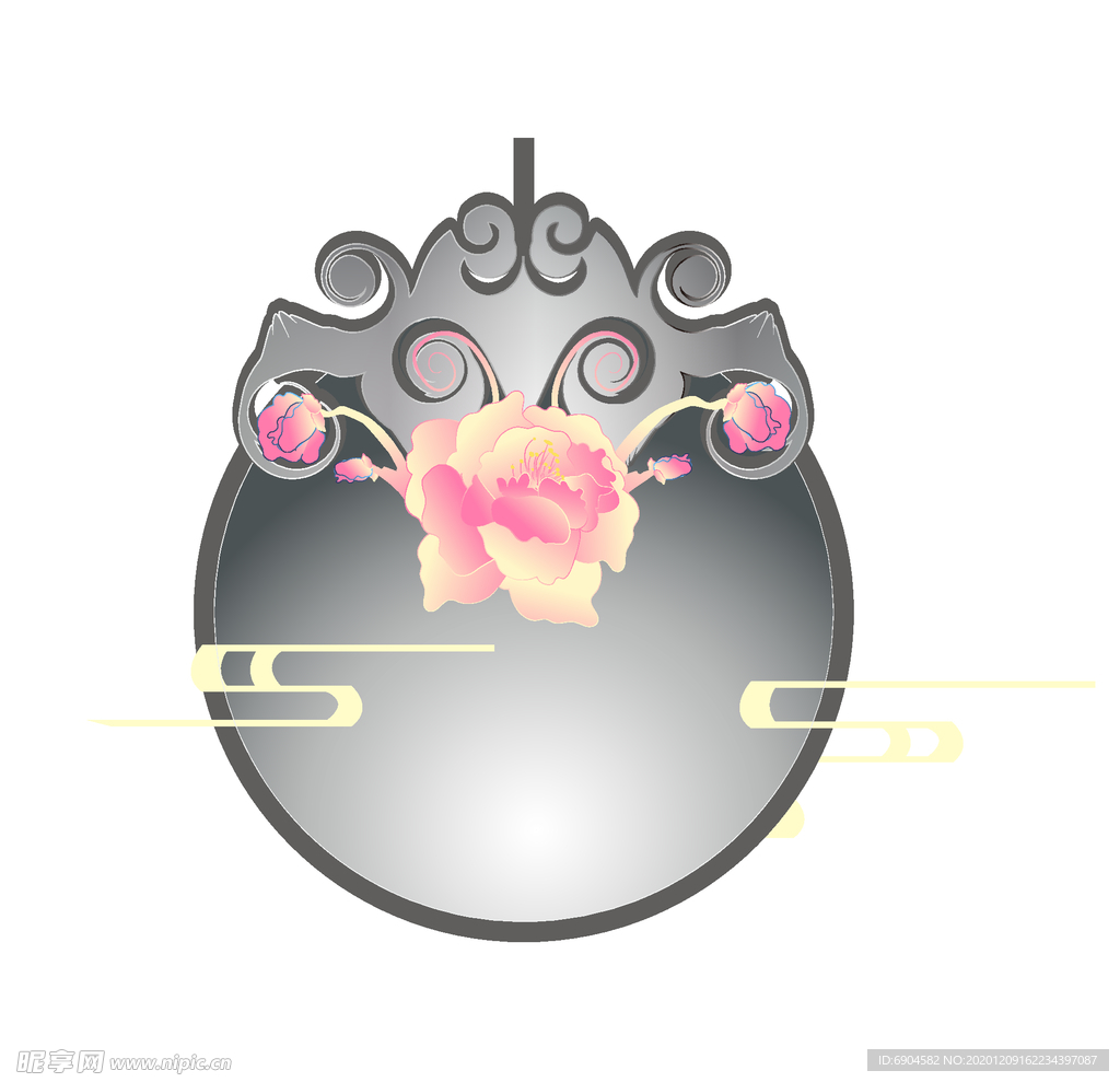 国潮卡通标题手绘栏矢量图元素
