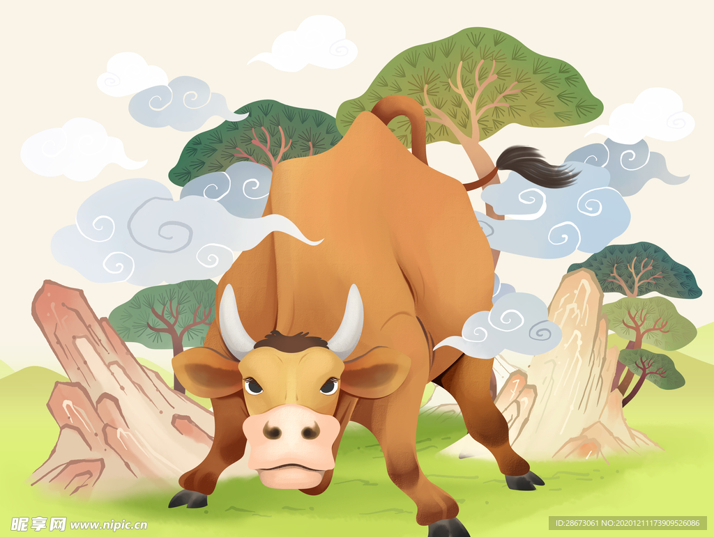 卡通牛