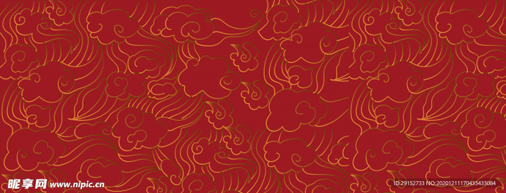 中国风祥云底纹背景
