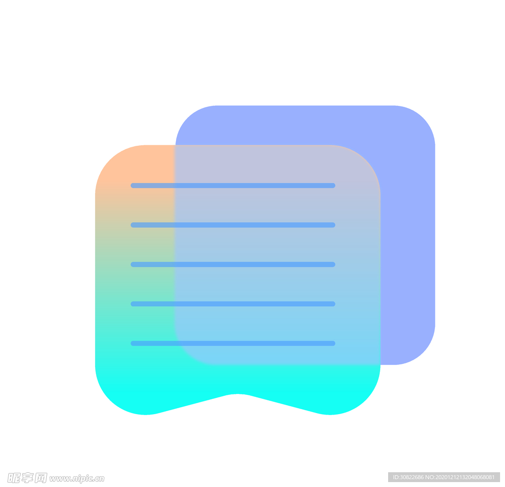 磨砂渐变可编辑矢量图标