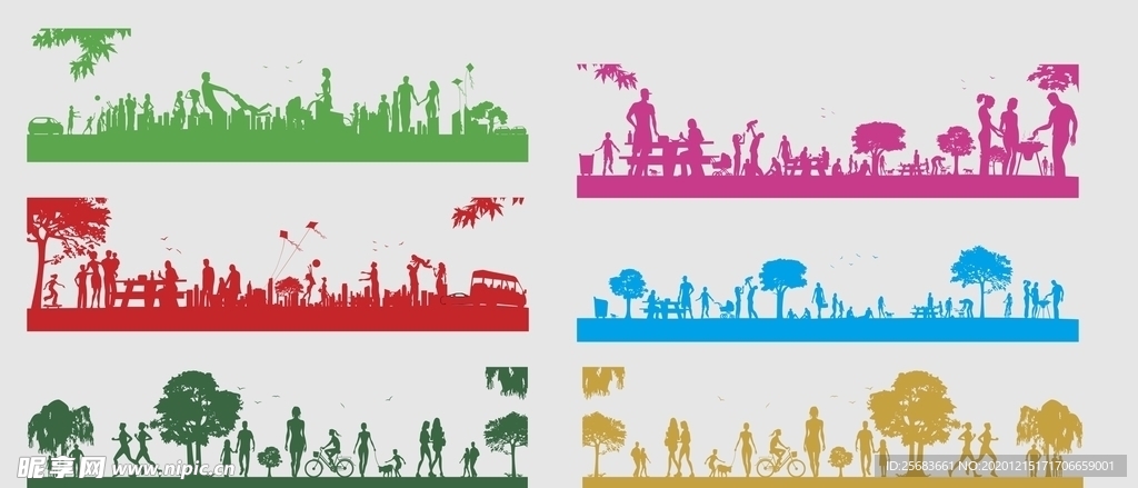 人物素材 城市元素 桥 公园