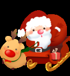 圣诞节麋鹿圣诞老人圣诞礼物雪橇