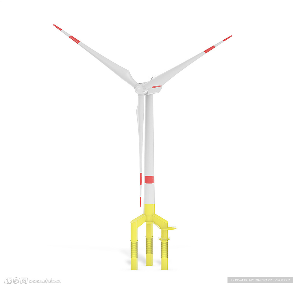 C4D 3DMAX模型风力发电
