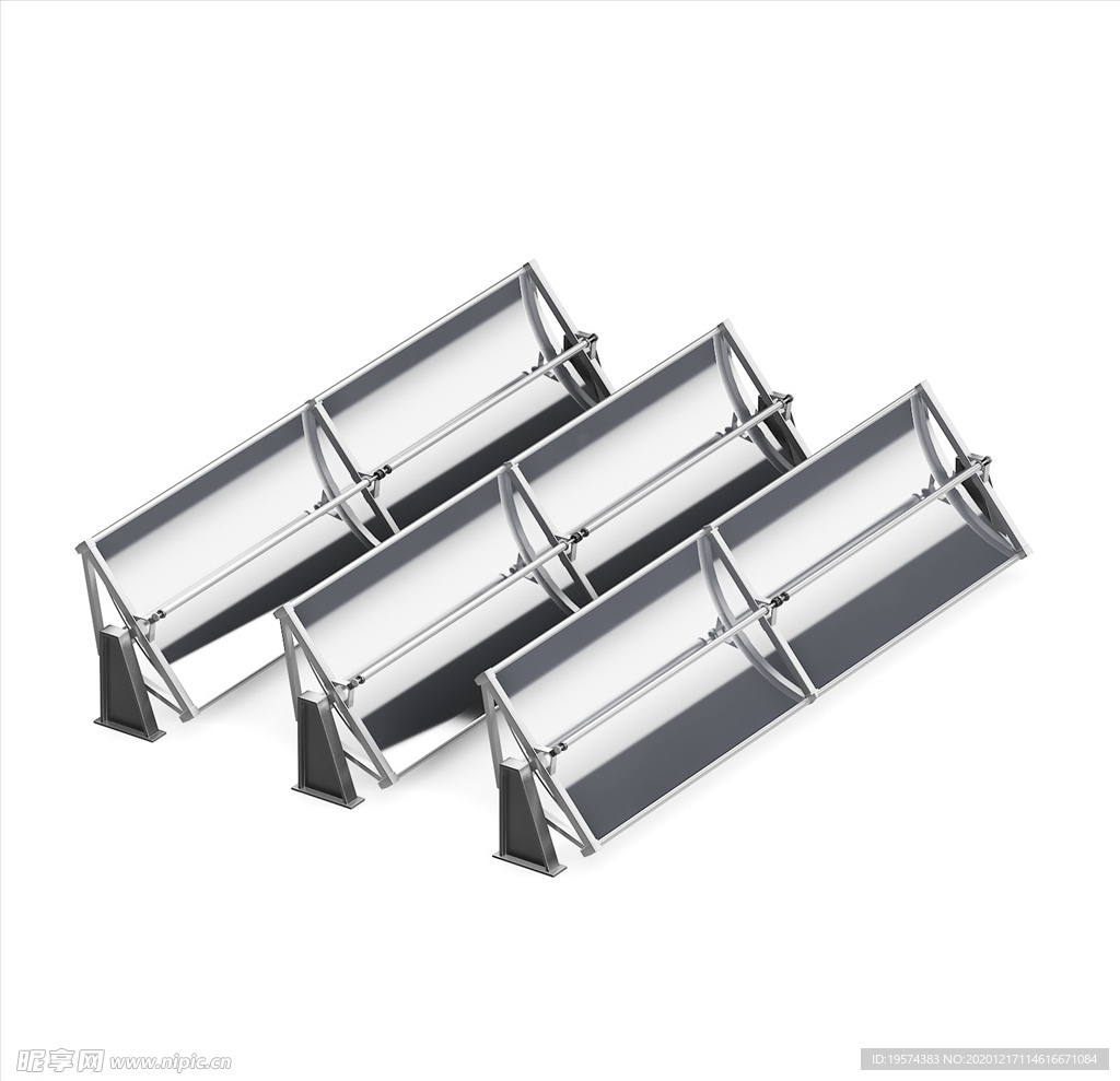 C4D 3DMAX模型太阳能板