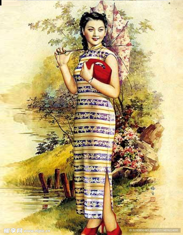 复古民国风中式女人女生