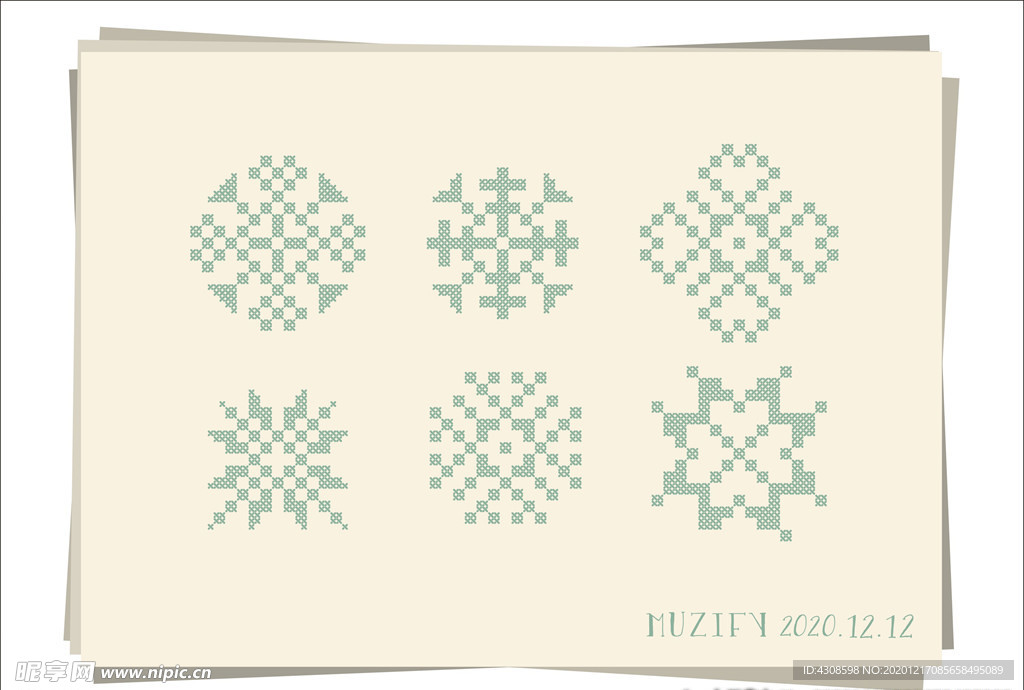 6款入雪花毛衣图案