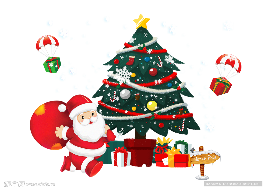 圣诞装饰背景元素