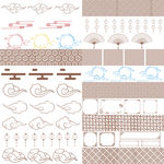 五十种中国风底纹边框笔刷