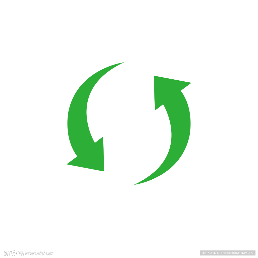 绿色循环图标抠图