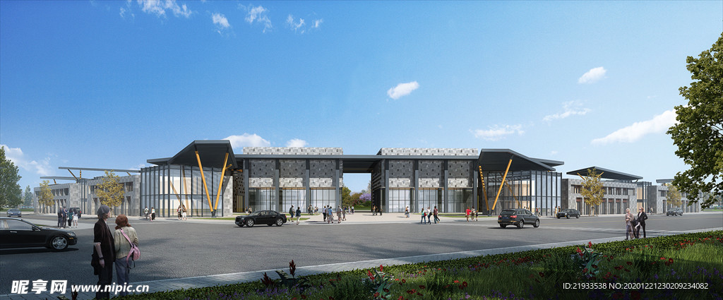 厂房入口工业园区大门效果