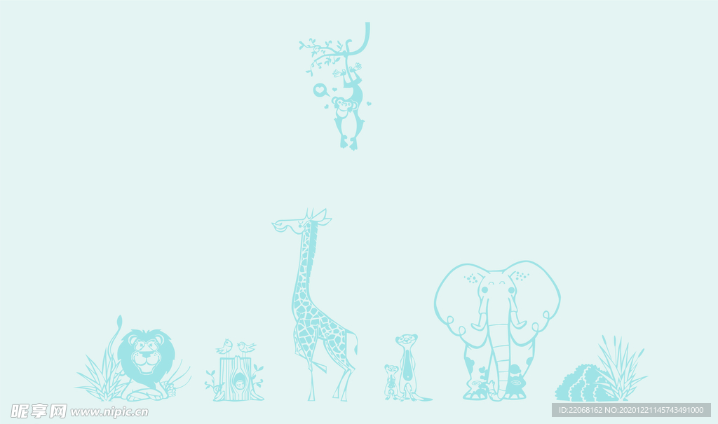 硅藻泥儿童卡通背景墙贴