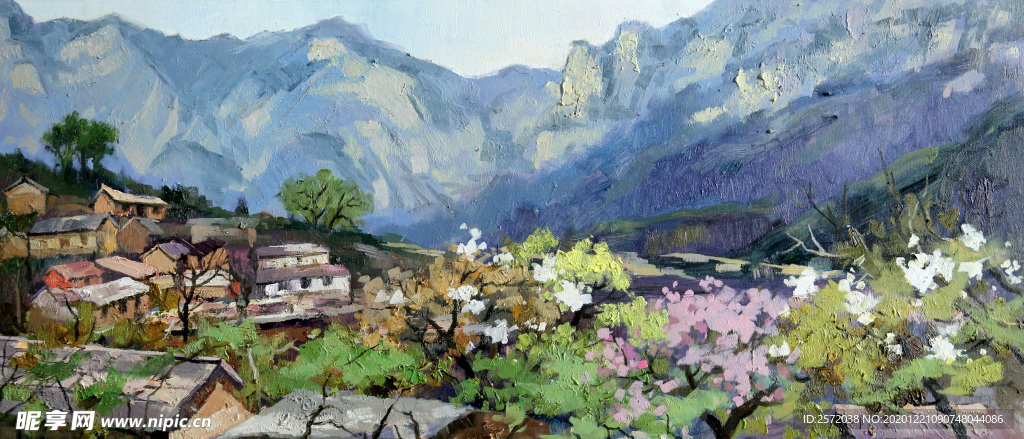 花儿盛开的山村