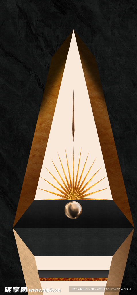 现代抽象简约极简意境黑白装饰画