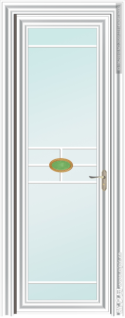 白色 平厨房门 阳台门 玻璃门