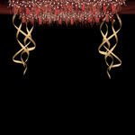 婚礼效果图素材红色花艺吊顶