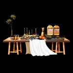 婚礼效果图素材甜品台