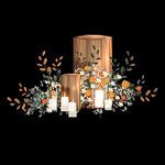 婚礼效果图素材木桩