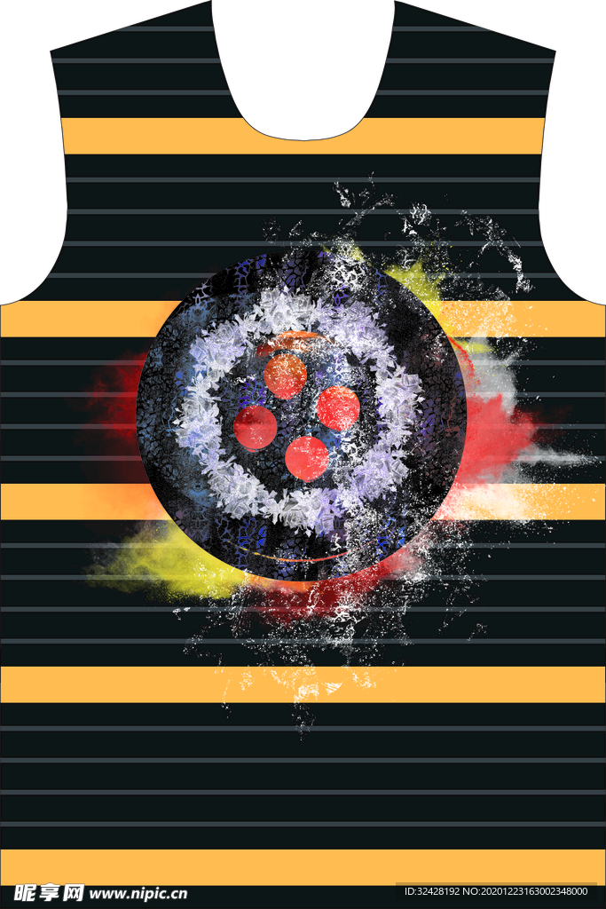 潮流男装印花 分层