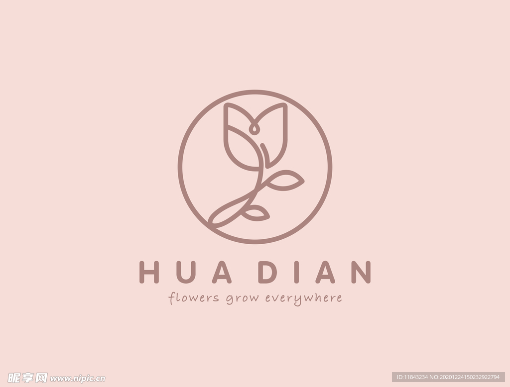 花店logo 标志设计