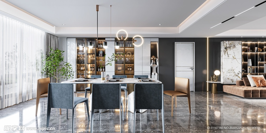 现代餐厅效果图