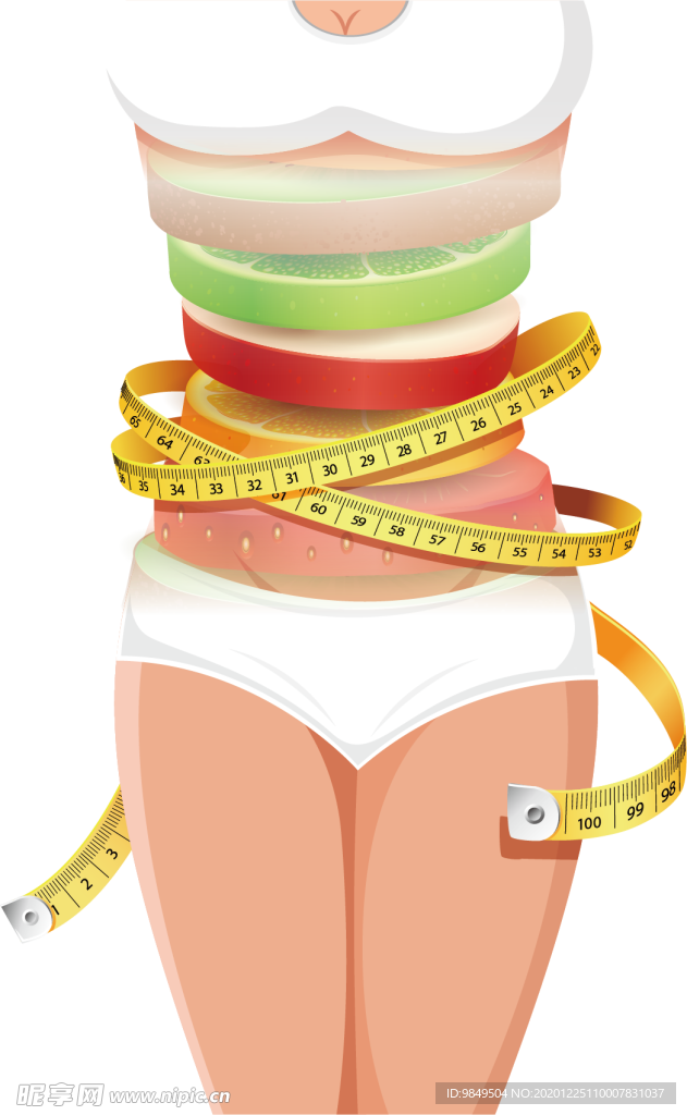 减肥瘦身整形美女模特PNG
