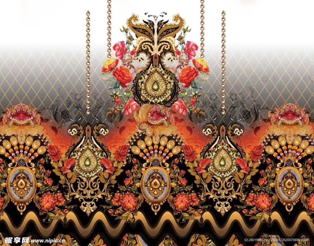 大牌女装定位花