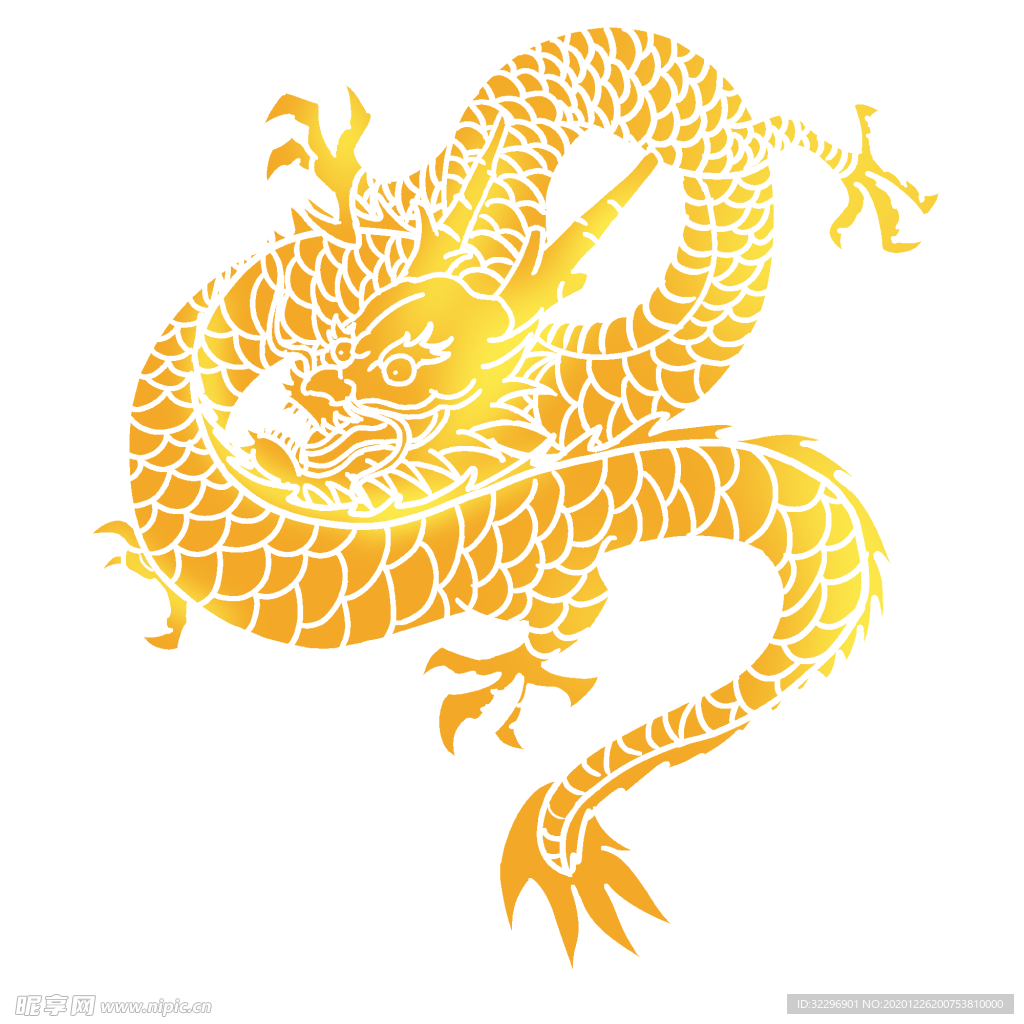 中国风金色龙