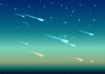 蓝色天空流星效果