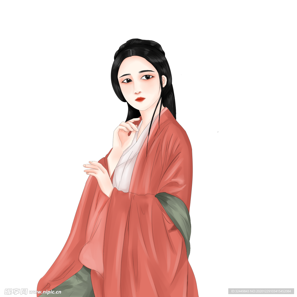 古风素材 插画 插图 卡通