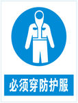 必须穿防护服