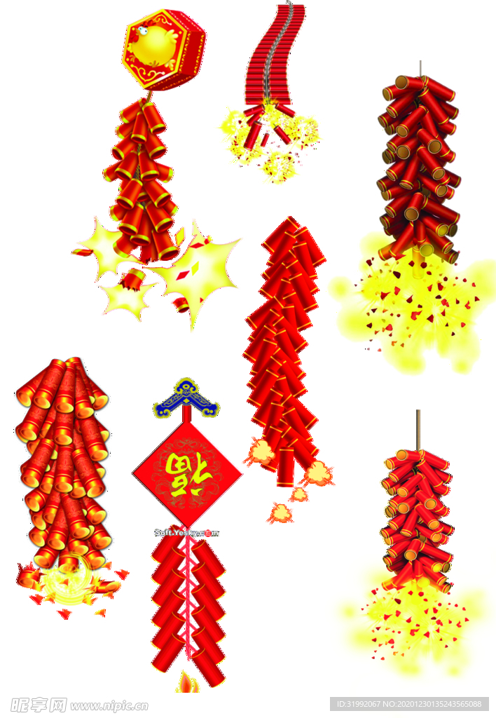 爆竹爆炸场景素材