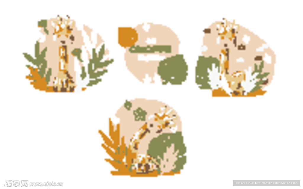 北欧风格矢量小插图