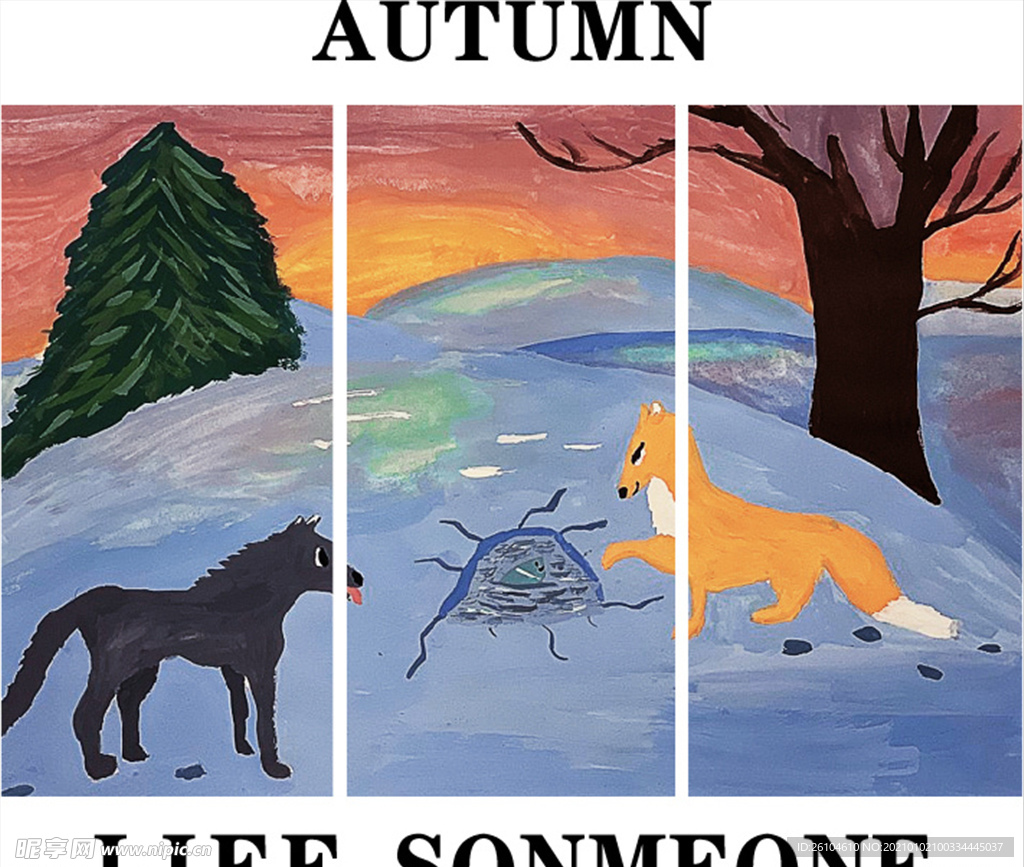 卡通水彩油画服装印花