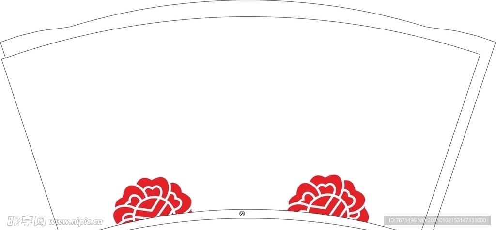 花纹纸杯平面图