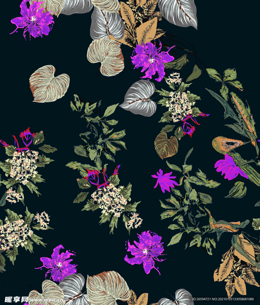 杂花 回位 循环 叶子 大花