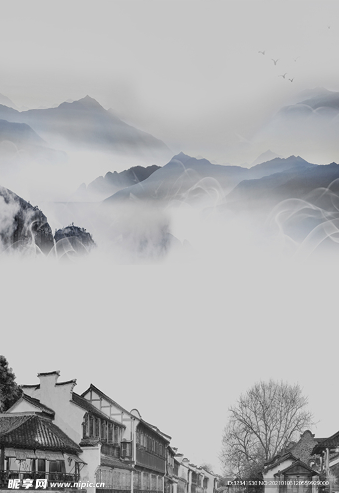 中式民俗古风水墨装饰画