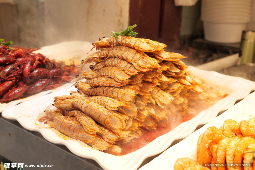 夜市美食皮皮虾