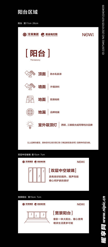 阳台样板间标识贴