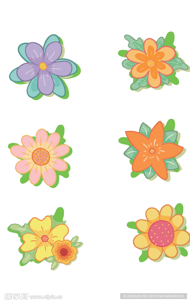 时尚梦幻花纹花朵