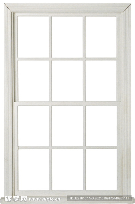 白色窗户框