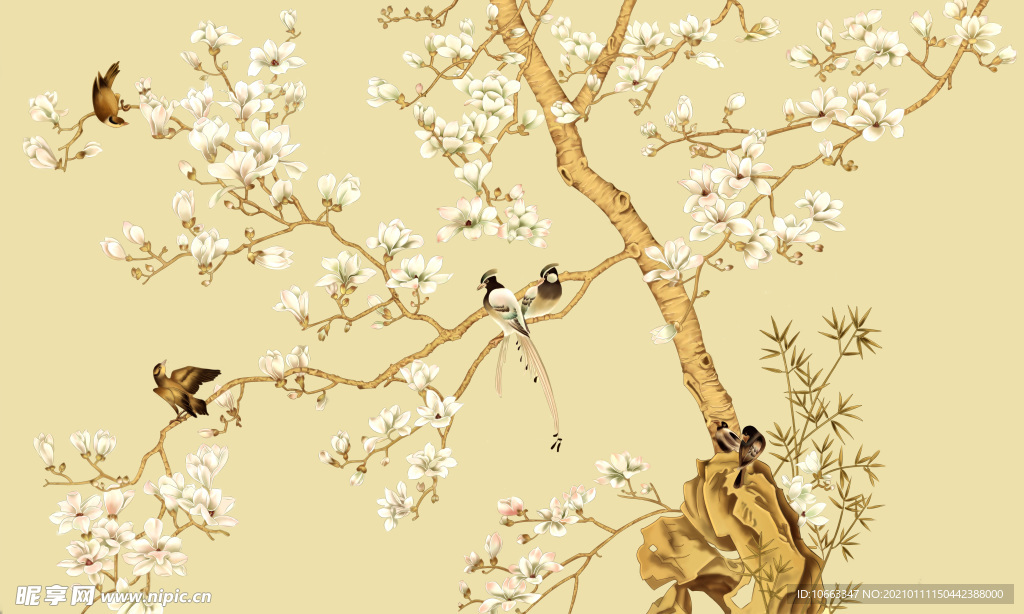 壁画 壁布 壁纸 花开富贵